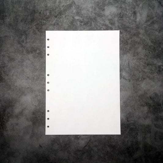 Zelten B5 Blank Refill Paper 90 Sheets 180 Pages for 9 Holes Ring Binder Cover Personal Organizer Planner Notebook School Office