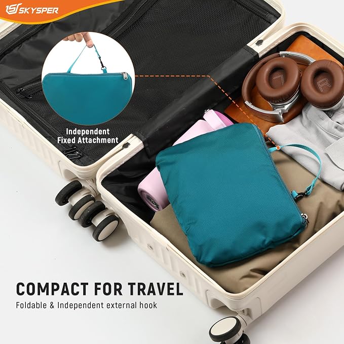 SKYSPER Small Packable Hiking Backpack 20L Anti-theift Travel Daypack | RFID Ultralight Foldable Walking Backpack with Water Bottle Holder, Nylon, Multi-compartment, Everyday Carry for Men Women