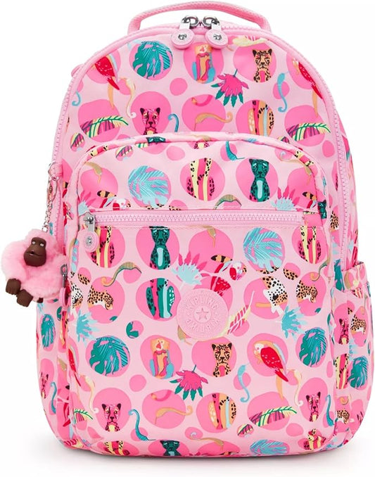 Kipling Women's Seoul 15" Laptop Backpack, Durable, Roomy with Padded Shoulder Straps, Built-In Protective Sleeve