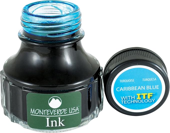 Monteverde USA Ink with ITF Technology, 90 ml Caribbean Blue (G308TQ)