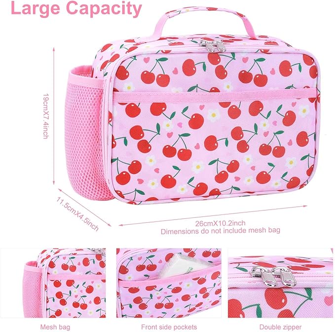 RHCPFOVR Kids Lunch Bag - Insulated Lunch Box for Boys Girls,Washable Lunch Bag and Reusable Toddler Leak-proof Lunchbox for School and Daycare