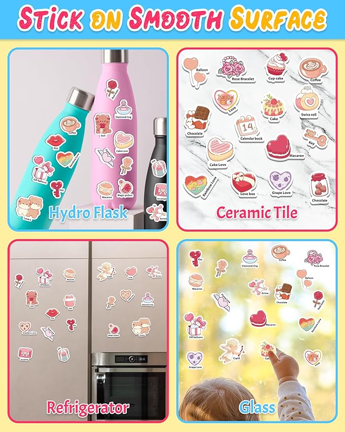 Benresive Reusable Sticker Book for Toddlers, Stickers for Kids, Travel Toys for Arts & Crafts Activities, Birthday Gift for Boys & Girls, Valentines Themes