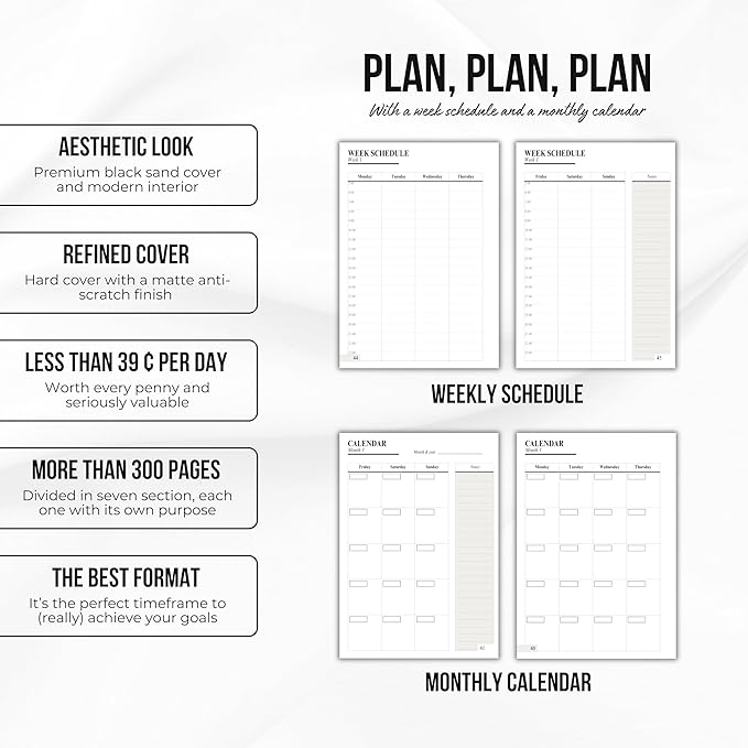 The Best Undated Daily Planner to Achieve Goals, Increase Productivity, Limit Procrastination, Learn About Habits and Self-Development, Increase Your Discipline and Live Healthier - The Ultimate Daily Planner - Harcover book