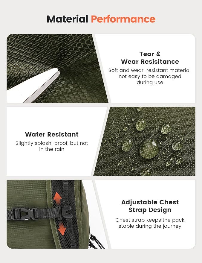 SKYSPER Hiking Backpack Ultralight Packable RFID Travel Daypack Small Nylon Stuff Pack 16L Outdoor Bag for Women Men