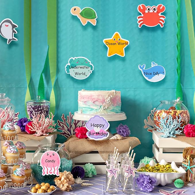 Xqumoi 30 Pack Sea Animal Sticky Notes Total 600 Sheets Under the Ocean Life Self Sticky Memo Pads Mini Notepads Office Supplies for School Student Kids Classroom Goodies Rewards Party Favor Gift