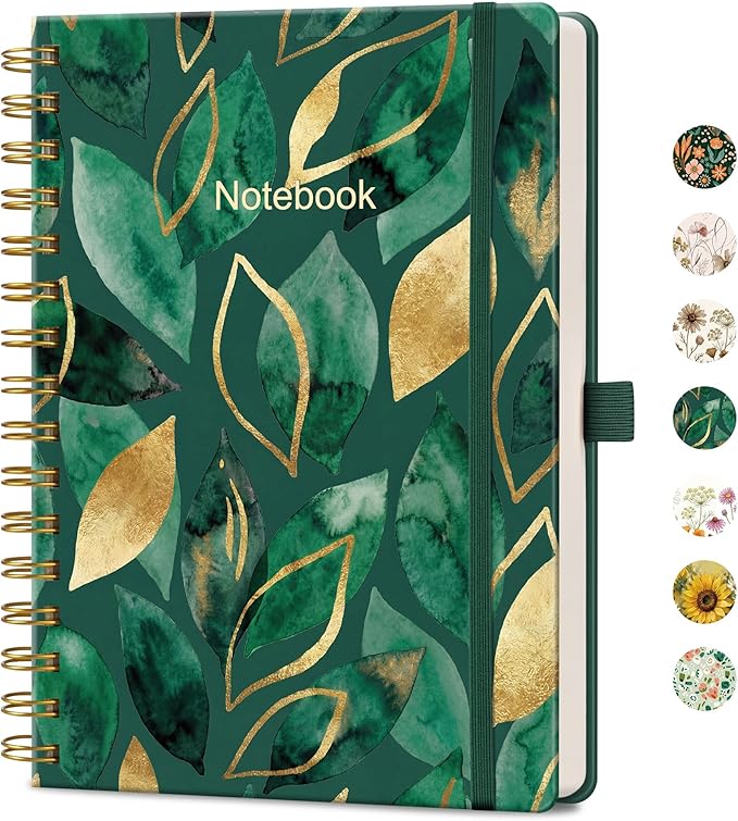 AHGXG Spiral Journal Notebook, 160 Lined Pages, A5 Size (5.7'' x 8.3'')
