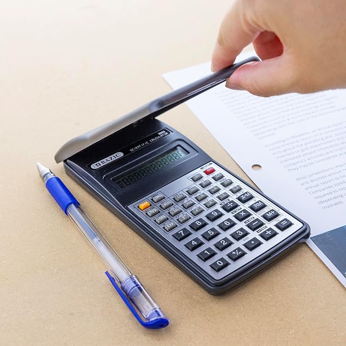 BAZIC 10-Digit Scientific Calculator w/Flip Cover