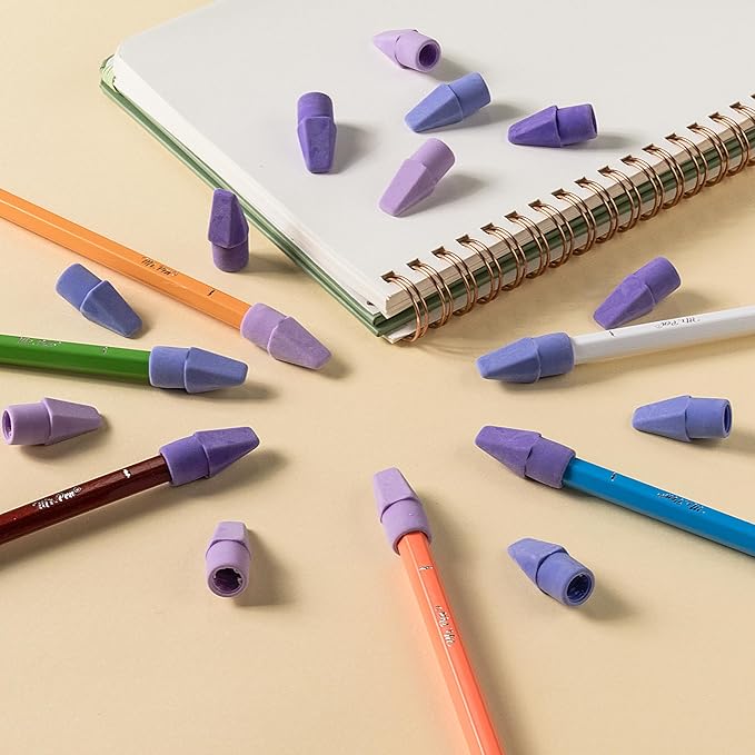Mr. Pen- Pencil Erasers Toppers, 30 Pack, Colorful, Latex Free, No Smudge, Mr Pen Erasers for Pencils