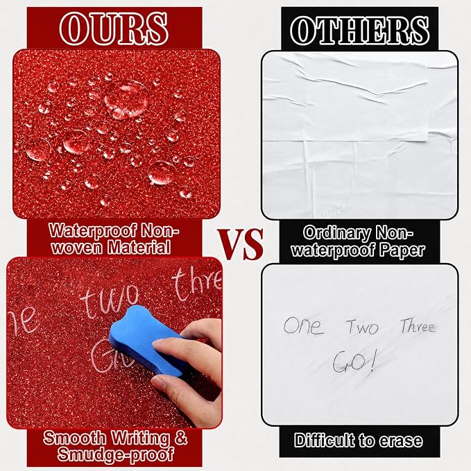 Glitter Red Bulletin Board Roll Non-Woven Fabric Poster 15.7" x20ft