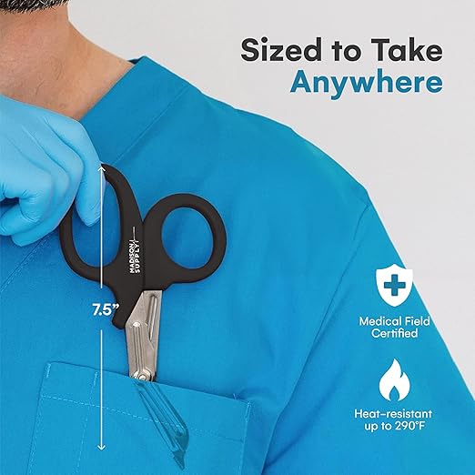 Madison Supply - Medical Scissors (BlackHandle/Stainless Blades)