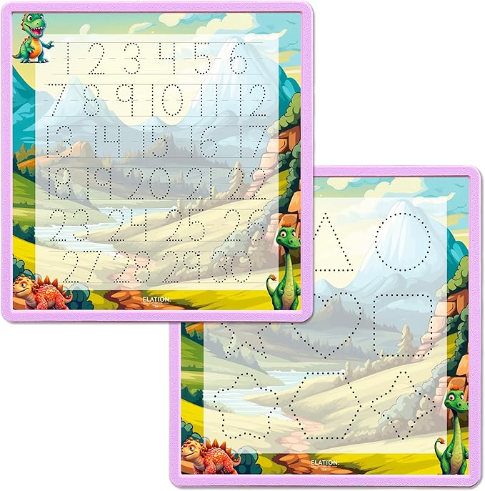 Kid's Name Tracing Board | Dry Erase Letter Tracing | Reusable Writing Practice Board | Personalized | Dinosaur Friends Theme