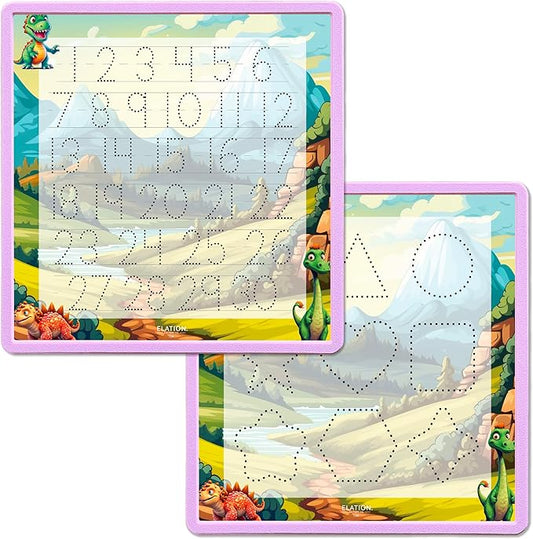 Kid's Name Tracing Board | Dry Erase Letter Tracing | Reusable Writing Practice Board | Personalized | Dinosaur Friends Theme
