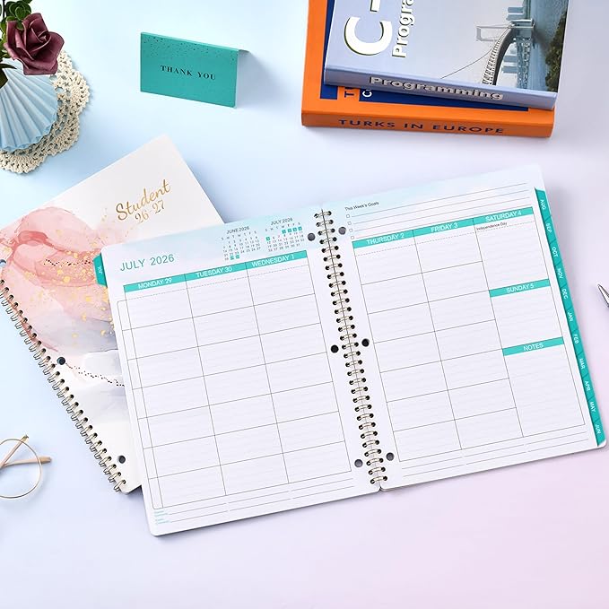 Student Planner 2026-2027 - July 2026 - June 2027, Weekly Monthly Planners for Students, 11"x 8.3", Lesson Planner with Stickers