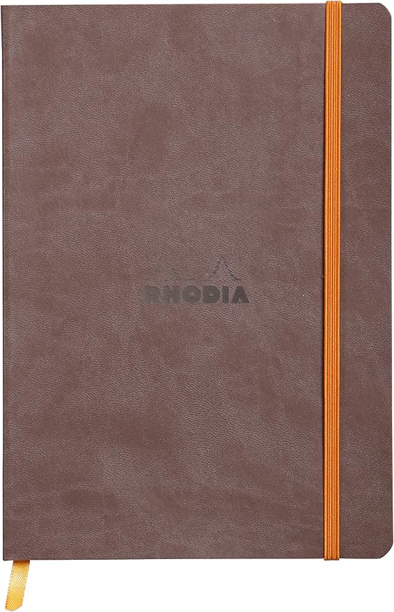 Rhodia Rhodiarama SoftCover Notebook - 80 Lined Sheets - 6 x 8 1/4 - Chocolate Cover (117403C)
