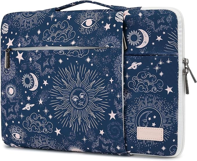 360° Protective 3 Pockets Laptop Sleeve Case Bag Computer Carrying Cover with Handle for MacBook Air 15 inch and 15.6 inch HP, Dell, Acer, Asus, Lenovo Notebook (Sol de Mayo)