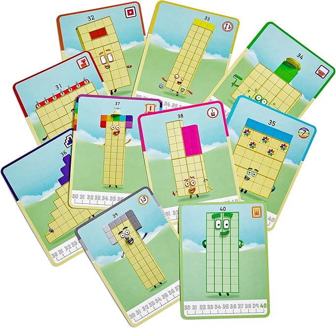 hand2mind Numberblocks 31-40 MathLink Cubes Activity Set - Learn Numbers & Early Math Skills, Preschool and Kindergarten Learning Activities, Educational Toys for Kids, Counting Math Manipulatives