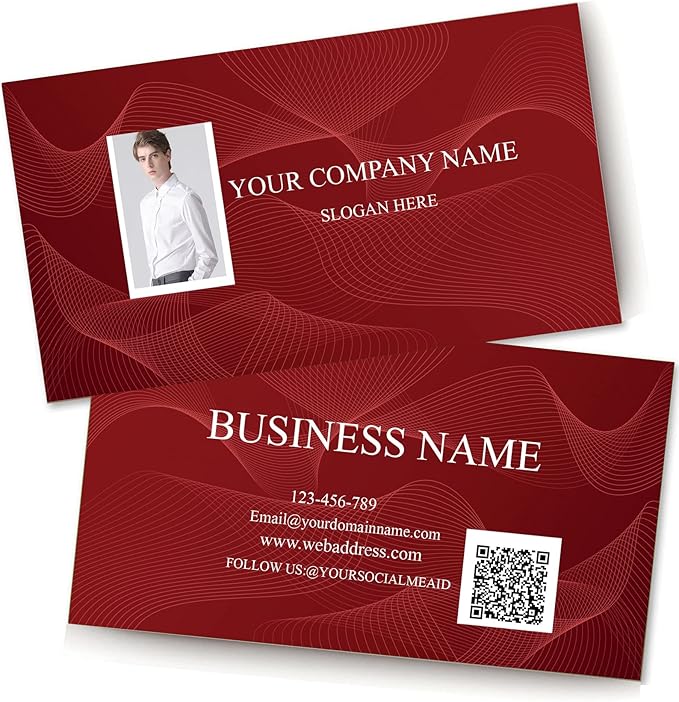 Upload Your Own Design - Business Cards 500 pcs/200Pcs- Custom Printed Business Cards - Personalized Business Cards with Your Logo Picture - 3.5" x 2"