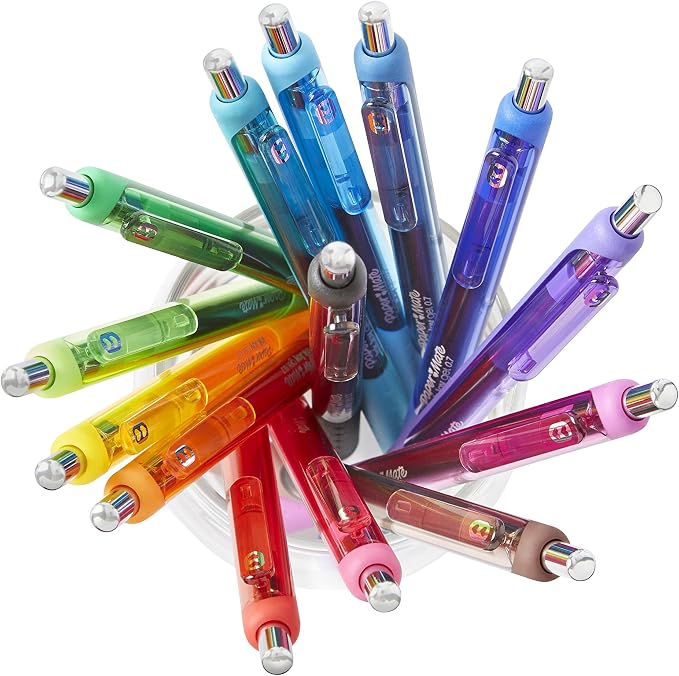 Paper Mate InkJoy Gel Pens, Retractable, Fine Point (0.5mm), Black Ink,Comfortable Grip, Writing, Teacher Supplies, 12 Count (Pack of 12)