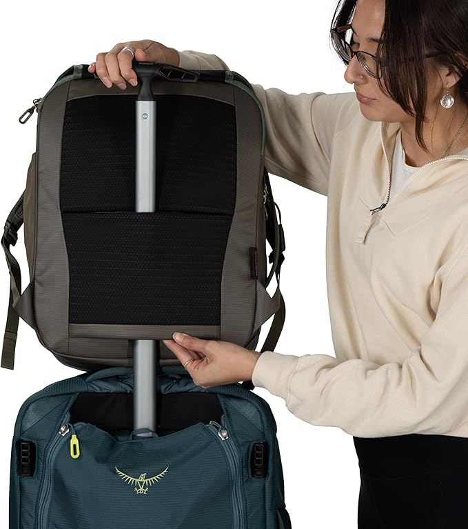 Osprey Transporter 26+6 Travel Pack - Expandable Personal Item Backpack with Laptop Sleeve - Lightweight Daypack, Mystery White