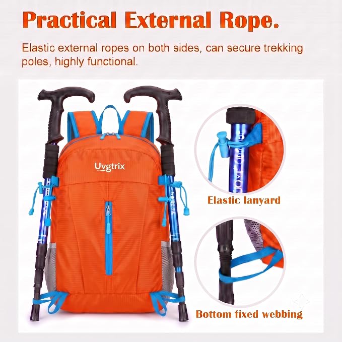 20L Water Resistant Foldable Packable Daypack Backpack | Lightweight Durable Portable Outdoor Travel Backpack for Women Men Camping Climbing Hiking Walking Sports Daily Commuting
