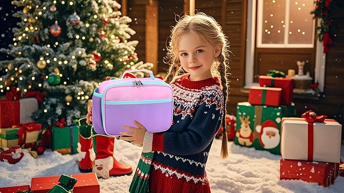 RHCPFOVR Kids Lunch Box for Girls Teens Insulated Lunch Bag Reusable Lunch Tote Kit for School Travel