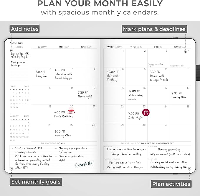 Clever Fox Planner PRO Schedule Dated (Jan 2026–Jan 2027) – Weekly & Monthly Life Planner with Time Slots, Appointment Book and Daily Organizer to Increase Productivity, A4 Hardcover – Black