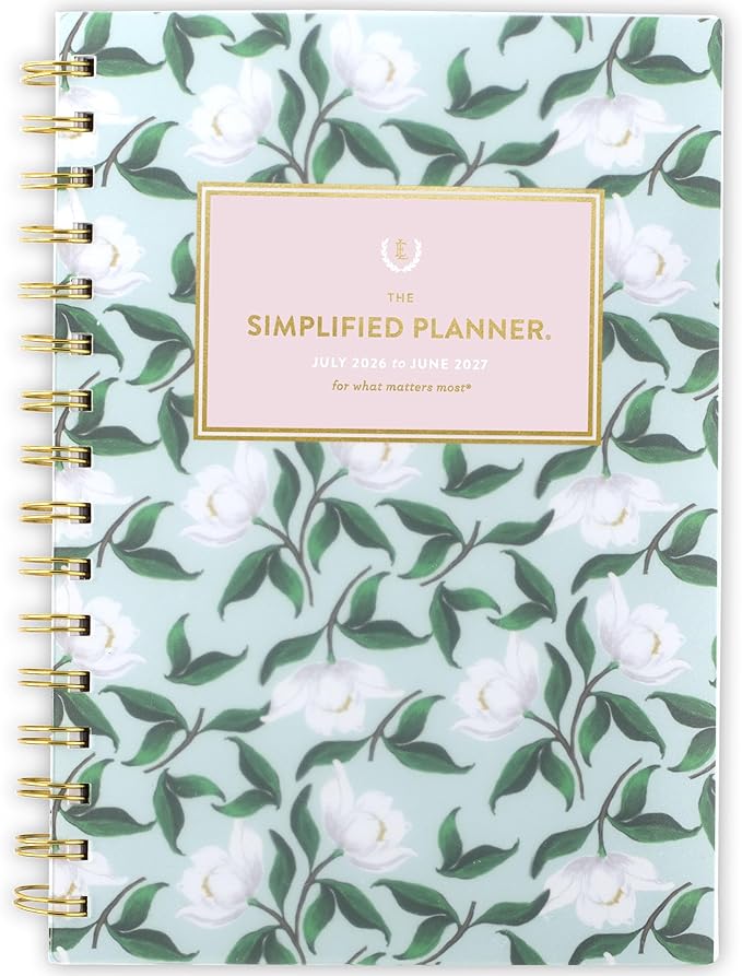 AT-A-GLANCE Planner 2026-2027 Weekly & Monthly Academic 12-Month July-June, 5-1/2" x 8-1/2", Simplified by Emily Ley, Savanna Blooms (EL50-200A)