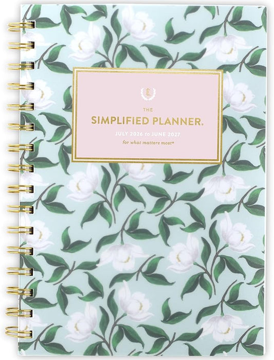 AT-A-GLANCE Planner 2026-2027 Weekly & Monthly Academic 12-Month July-June, 5-1/2" x 8-1/2", Simplified by Emily Ley, Savanna Blooms (EL50-200A)
