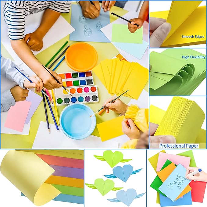 280Pcs Blank Colored Index Cards 3x5 Inch Flash Cards, Note Card Flashcards, Colorful Blank Card Pad Index Note Books 3 x 5 Notecards for Studying School Supply College Office