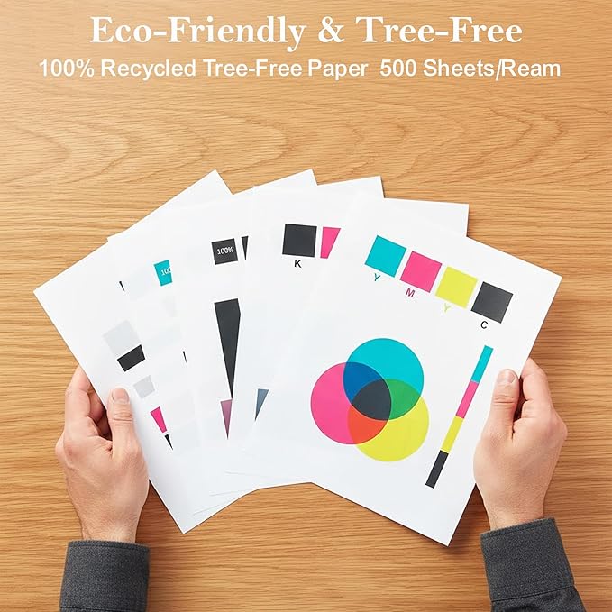 envoCopy TreeFree 100% Recycled Multipurpose Paper, 8.5" x 11", 20 lbs., White, 500 Sheets/Ream