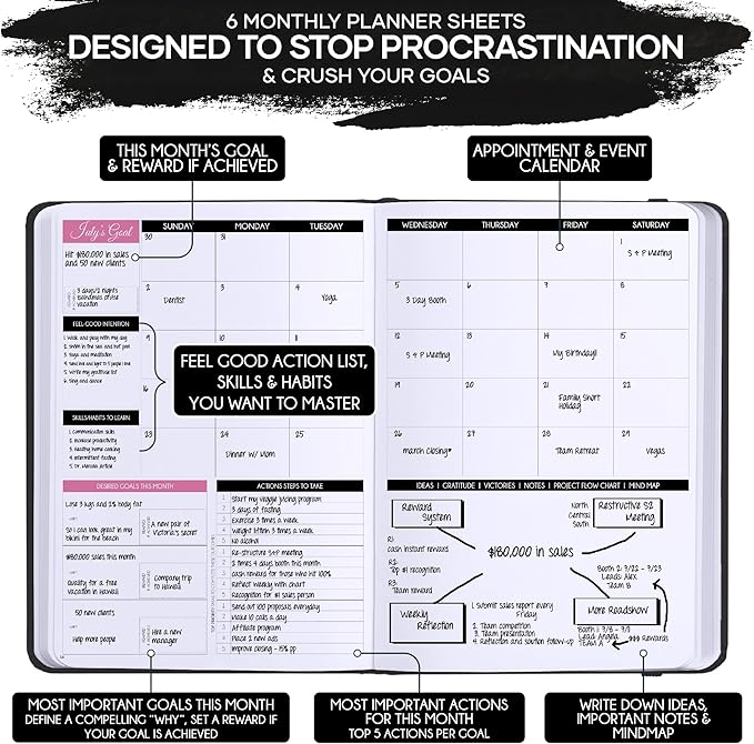 Manifestation Journal for Women and Men — 5 Minute Manifesting and Goals Journal | 3 Month Undated Daily Planner | Law of Attraction Planner, Affirmations, Gratitude | Vision Board + Stickers