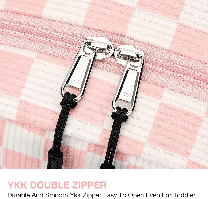 STEAMEDBUN Corduroy Kids Backpack for Girls and Boys 5-8: Girls Backpack for Elementary Kindergarten - 15 inch Cute Backpacks for Kids - Checkerboard