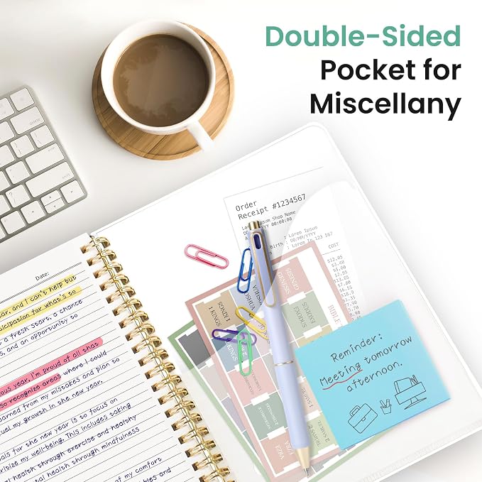 ZOTIA Large Spiral Notebooks for Work 5 Subject with Removable Dividers