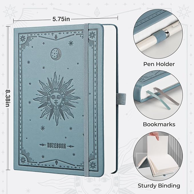 EMSHOI Blank Journal Notebook, 320 Pages, A5 Size (5.7'' x 8.3'')