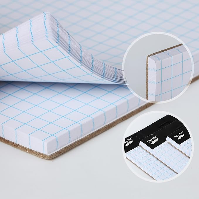 Mr. Pen- Graph Paper Pad, 8.5x11 Inches, 5x5 (5 Squares per Inch) (Pack of 3)