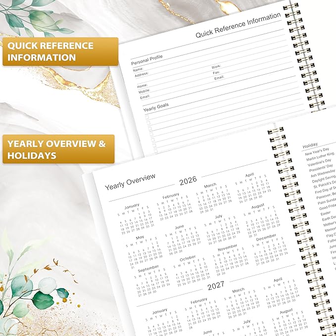 2026-2027 Planner - Academic 2026-2027 Planner, July 2026-June 2027, Weekly and Monthly Planner with 12 Month, 8.5" x 11", with Colorful Tabs, Inner Pocket