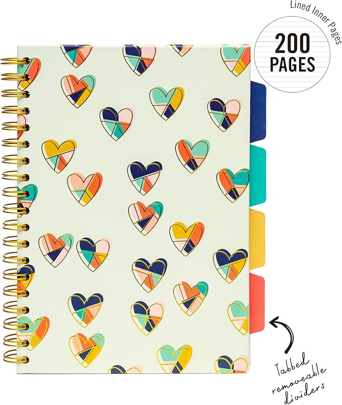 Pukka Pad, Carpe Diem 5-Subject Double Spiral Bound Notebook 12-Pack with Repositionable Dividers - 200 Pages of 80GSM Paper with Perforated Edges – Floral Love, B5 10 X 7in