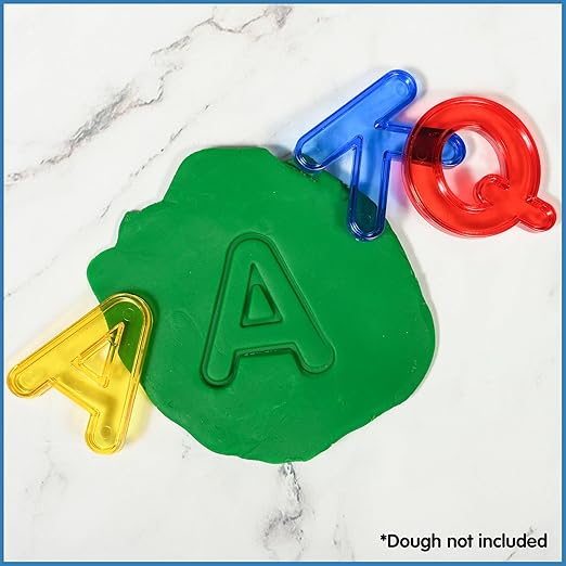 edxeducation Transparent Letters and Numbers | Mini Jar | Colorful, Plastic Letters and Numbers | Light Box Accessory | Practice Counting and Spelling