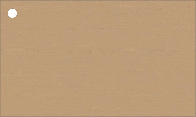 Colonial Cards: 150 Color Cardstock 3" x 5" Index Cards, Unruled with Corner 1-Hole Punched and 4 Binder Rings, Kraft