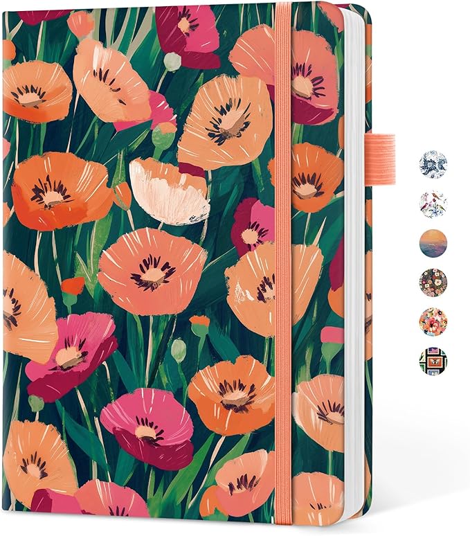 Taja Pretty Lined Journal for Women, Aesthetic Cute Hardcover Leather Journal for Writing, A5 College Ruled Notebook for Work & Note Taking, Perfect for Office School Home, 160 Pages, Golden Blush
