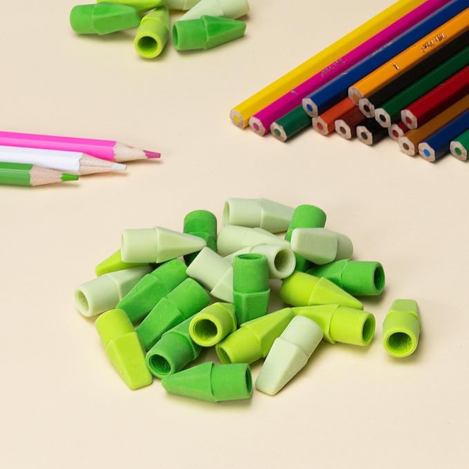 Mr. Pen- Pencil Erasers Toppers, 30 Pack, Colorful