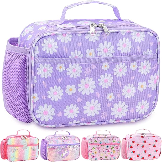 RHCPFOVR Kids Lunch Bag - Insulated Lunch Box for Boys Girls,Washable Lunch Bag and Reusable Toddler Leak-proof Lunchbox for School and Daycare