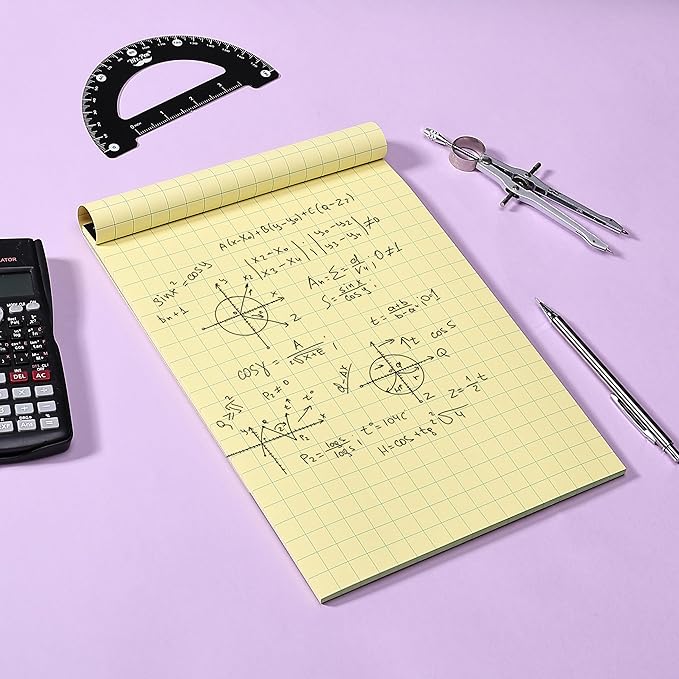 Mr. Pen- Graph Paper Pad, 8.5x11 Inches, 2x2 (2 Squares per Inch), 55 Sheets, Ideal for Math, Graphing and Sketching, Grid Paper for Students, Engineers, Artists