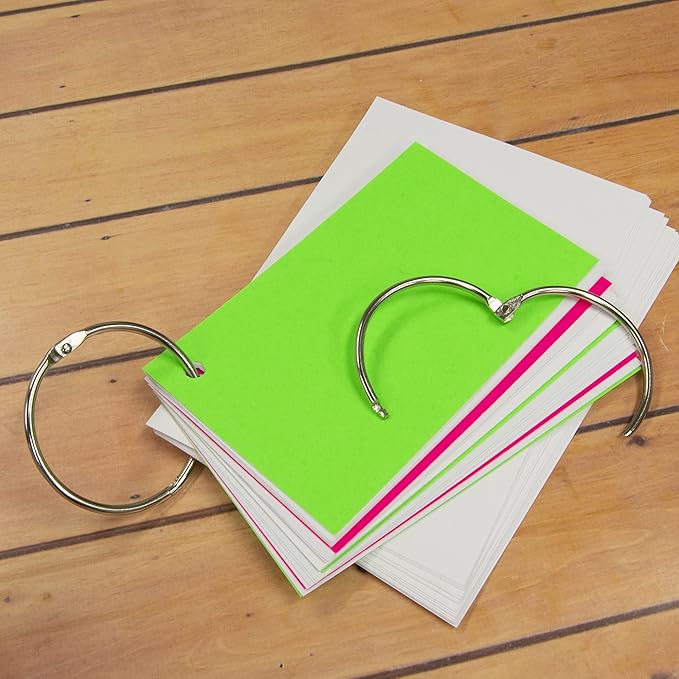 BAZIC Products Loose Leaf Binder Ring 2", Book Rings Binder Rings, Nickel Plated Steel Metal Ring for Flash Cards, Index Card, Keychain (6/Pack), 1-Pack