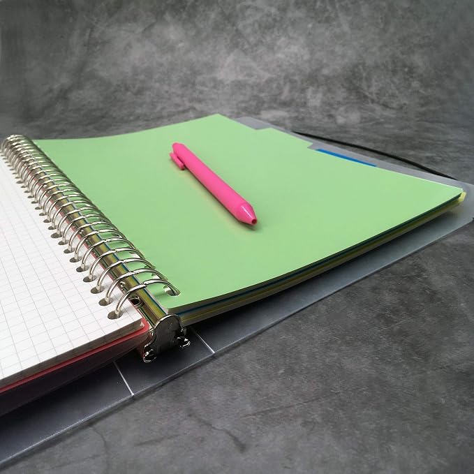 Zelten B5 26-Hole Ring Binder Cover - Durable Protective Shell for Loose Leaf Paper/Planner Refills, Fit B5 26-Hole Organizer Inserts