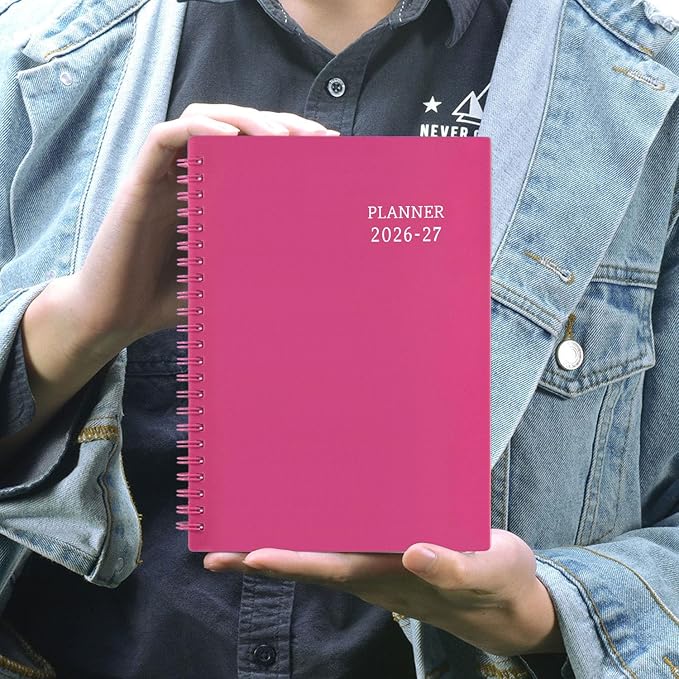 Planner 2026-2027 - 2026-2027 Academic Planner, 2026-2027 Planner Weekly and Monthly with Tabs, July 2026 - June 2026, 6.25" × 8.3", Strong Twin-Wire Binding