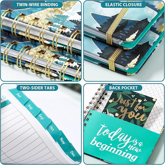 2026-2027 Planner - JUL 2026 - JUN 2027, Academic Weekly Monthly Planner 2026-2027 with Tabs, 6.3" x 8.4", Back Pocket, Hardcover