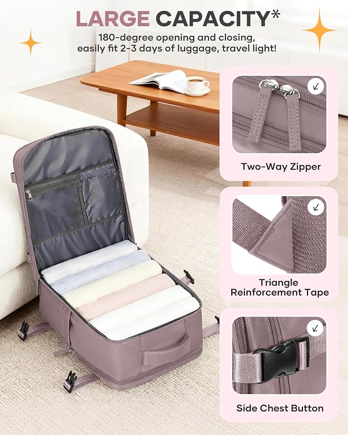 coofay Travel Backpack Carry On Flight Aapproved Personal Item Travel Bag Mochila De Viaje Travel Backpack For Men Spirit Airlines Personal Item Bag 18x14x8 Carry On Backpack For Airplanes