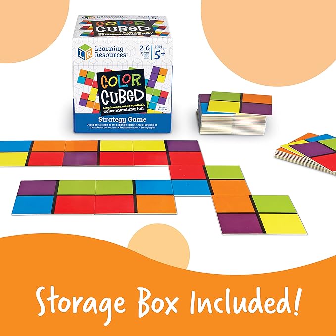 Learning Resources Color Cubed Strategy Game, Brain Boosting Matching 2-6 Players, 40 Pieces, Ages 5+
