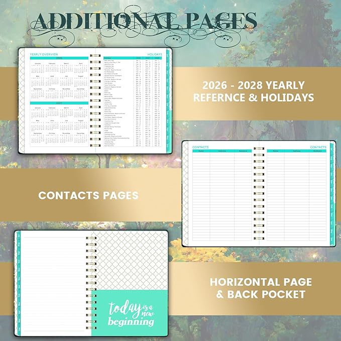 Planner 2026-2027 - Academic Planner 2026-2027, July 2026 - June 2027, 6.3" x 8.4", Weekly and Monthly with Tabs, 26-27 Calendar Planner, Hardcover Planning Agenda Book for Office School, Inner Pocket, Thick Paper